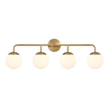 Castell 4 Globe Vanity, Aged Brass