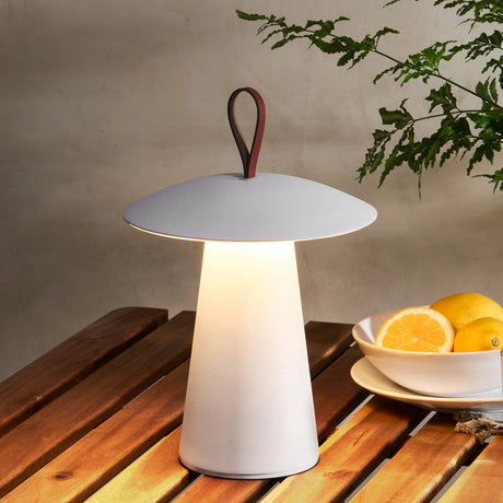 Hugo Indoor/Outdoor Rechargeable Lamp 11", Matte White