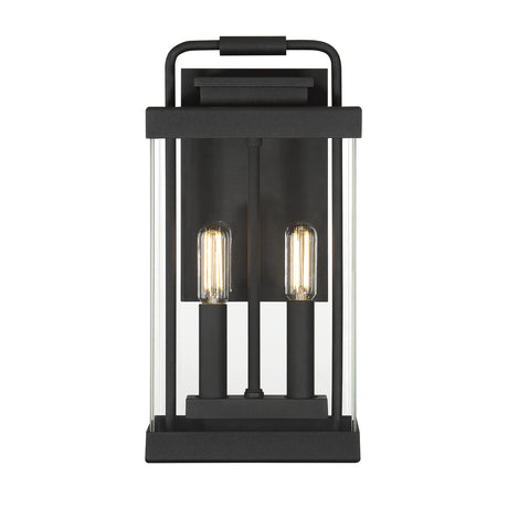 Parker Outdoor Wall Light, Medium 13", Black