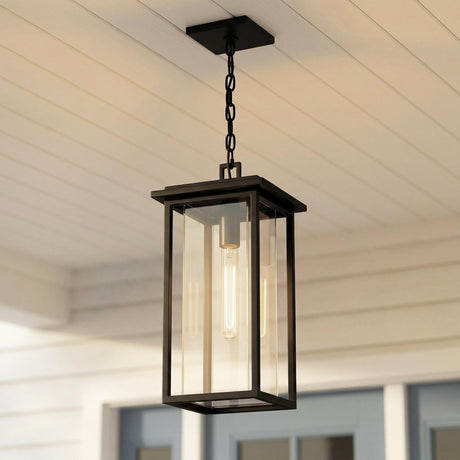 Colin Outdoor Hanging Light, Black