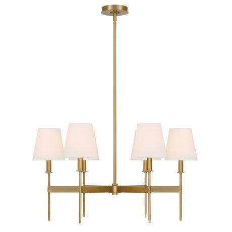 Taylor 6 Light Chandelier 30", Aged Brass