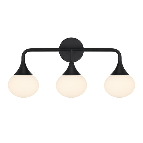 Talia 3 Light Vanity, Matte Black