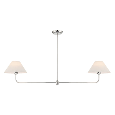 Holden 2 Shade Linear Pendant 57", Polished Nickel