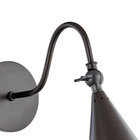 Faye Gooseneck Adjustable Wall Sconce, Old Bronze