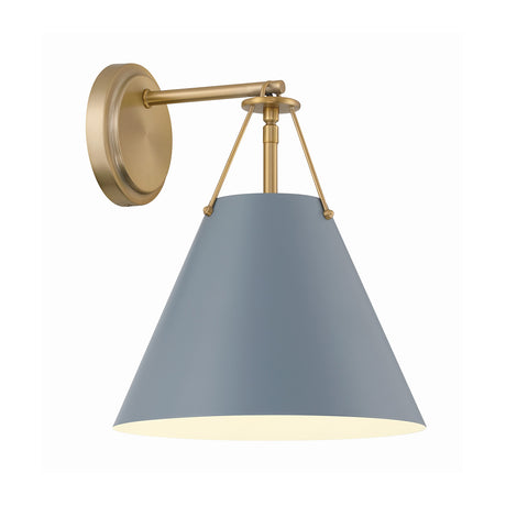 Open Box Bowie Wall Sconce, French Blue and Brass