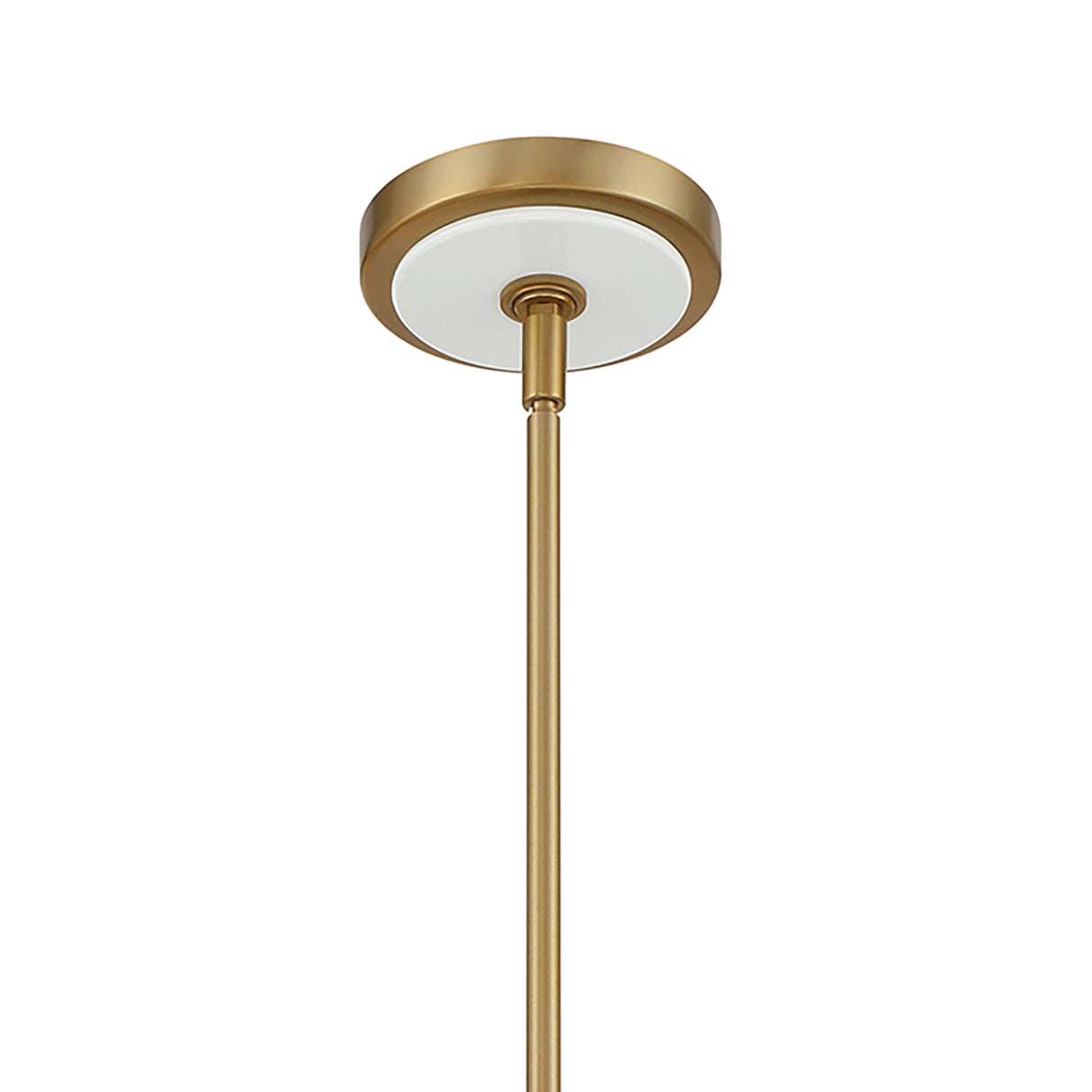 Banks 6 Light Chandelier 40", White and Brass