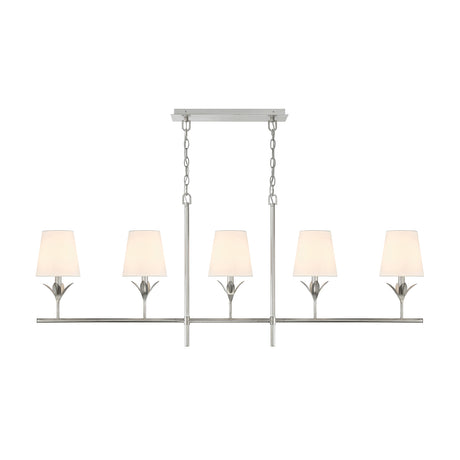 Alice 5 Light Linear Chandelier 53", Antique Silver