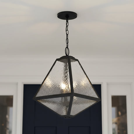 Emmett Outdoor Hanging Light, Black Charcoal