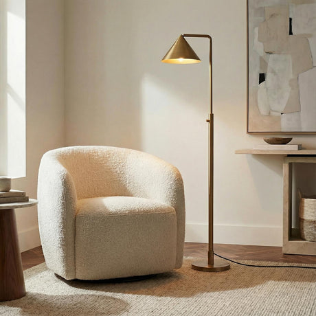 Juno Floor Lamp 59", Brushed Brass