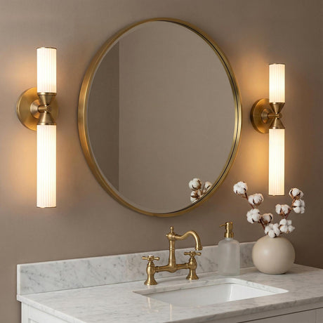 Blain LED Wall Sconce 18", Vintage Brass