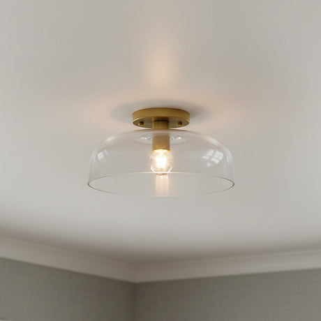 Bella Semi-Flush 12", Brushed Brass