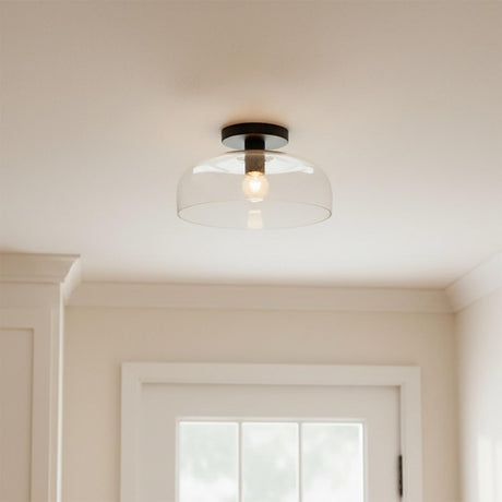 Bella Semi-Flush 12", Matte Black