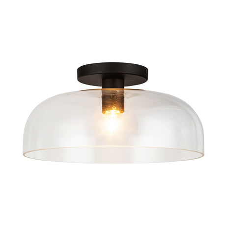 Bella Semi-Flush 12", Matte Black