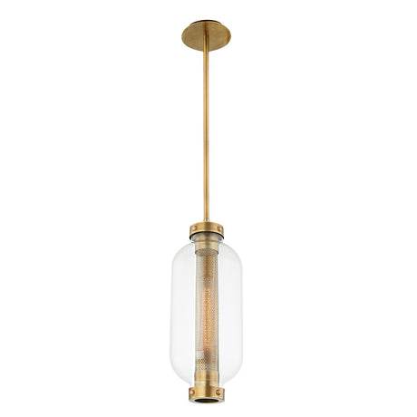 Bennett Outdoor Hanging Light, Vintage Brass