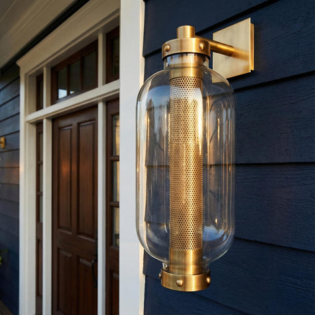 Bennett Outdoor Wall Light, Extra Large 26" Vintage Brass