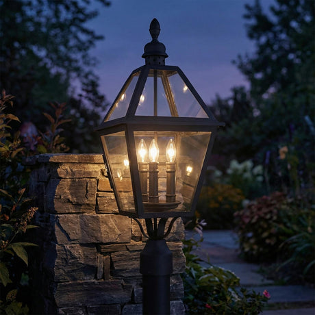 Ashford Outdoor Post Light, Medium 27" Black