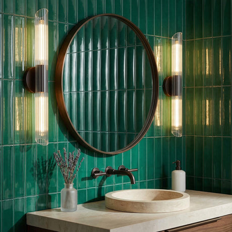 Orion 2 Light Wall Sconce 25", Old Bronze