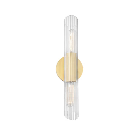 Orion 2 Light Wall Sconce 17", Aged Brass