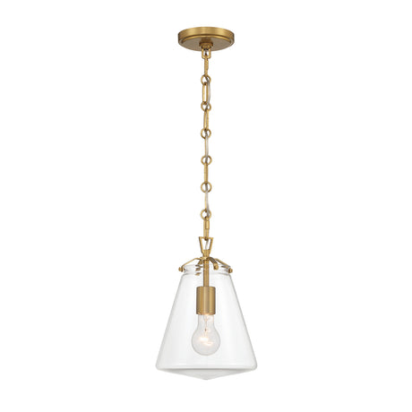 Addison Small Pendant 8", Brass