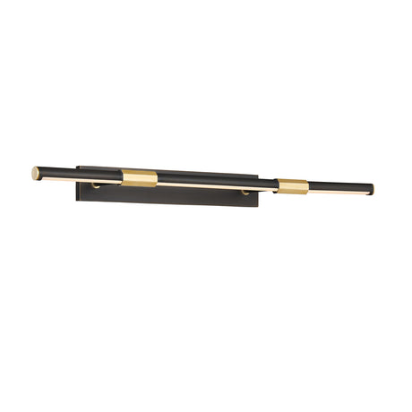 Ethan Extra Large LED Picture Light, Distressed Bronze with Brass Accents