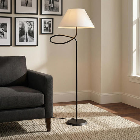 Odin Floor Lamp 67", Forged Iron