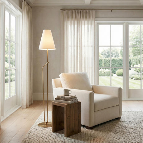 Luke Floor Lamp 64", Patina Brass