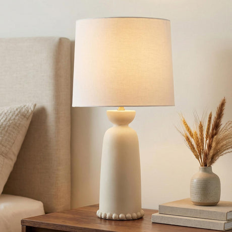 Bonnie Ceramic Table Lamp 27", Antique Ivory