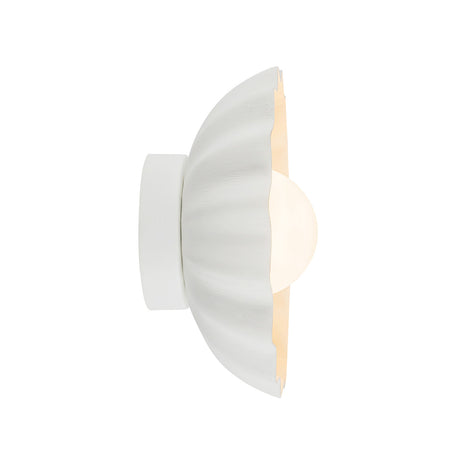 Flare LED Sconce 10", Antique White and Opal Glass