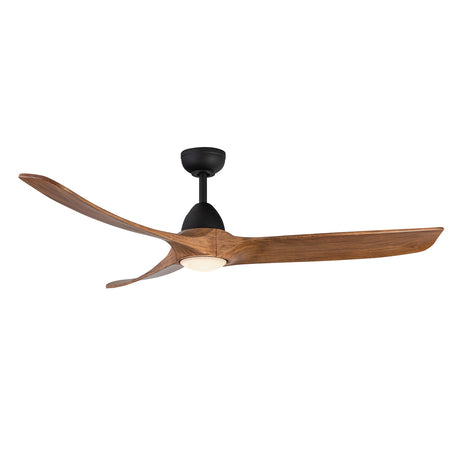 Sedona LED Ceiling Fan 60", Matte Black and Natural Wood