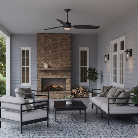 Hobbs LED Ceiling Fan 60", Matte Black