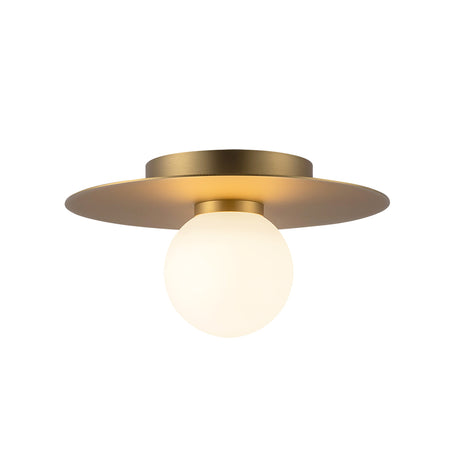 Sol Small LED Flush Mount 10", Brushed Brass