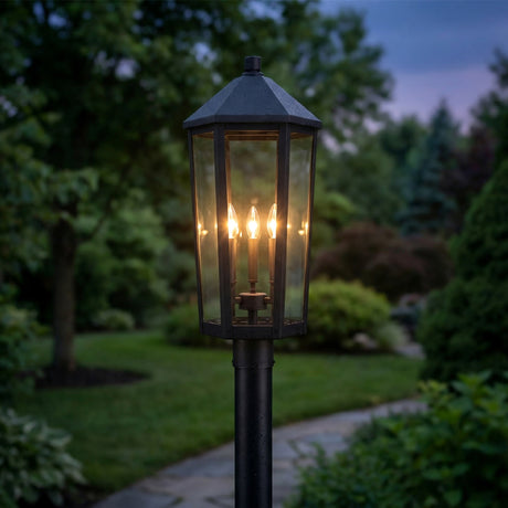Asbury Outdoor Post Light 28", Black