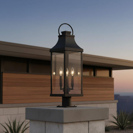 Ainsley Outdoor Post Light 27", Black