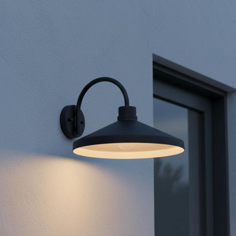 Eton Outdoor Wall Light, Medium 14" Black