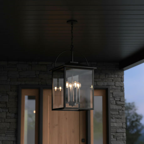 Darby Outdoor Hanging Light, Black