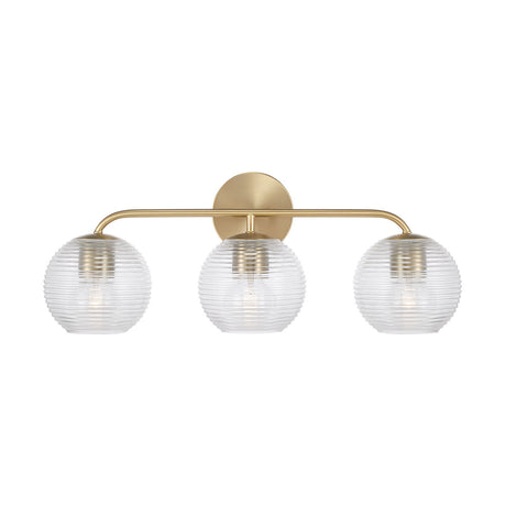 Ori 3 Light Vanity, Matte Brass