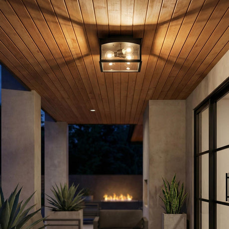 Chester Outdoor Flush Mount, Black