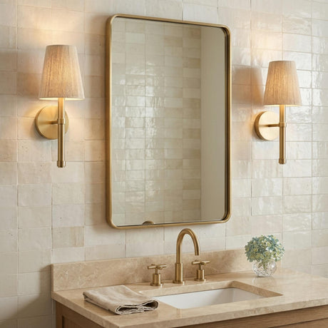 Evren Wall Sconce 17", Matte Brass with Natural Rope