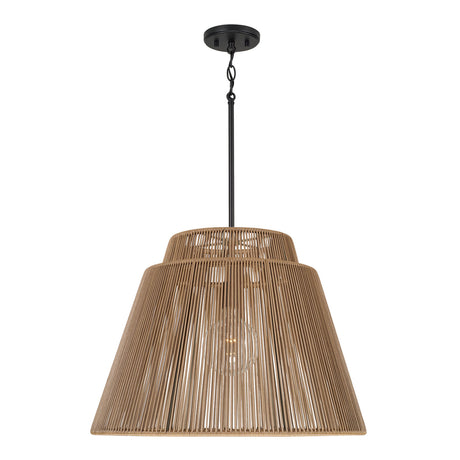 Luma Outdoor Pendant 23", Sienna and Black