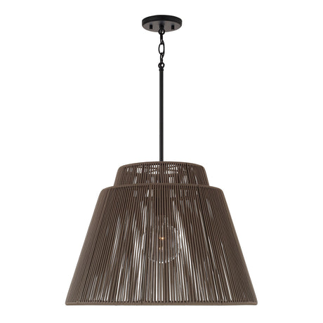 Luma Outdoor Pendant 23", Umber and Black