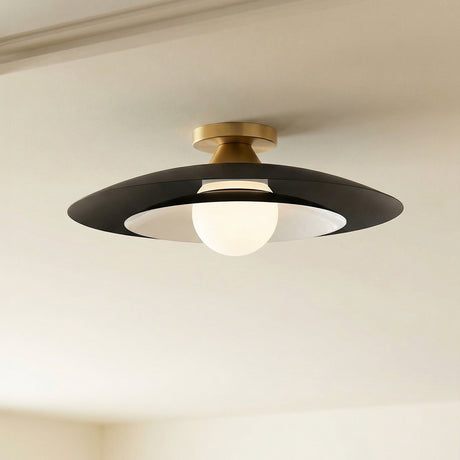 Yates LED Flush Mount 18", Matte Black