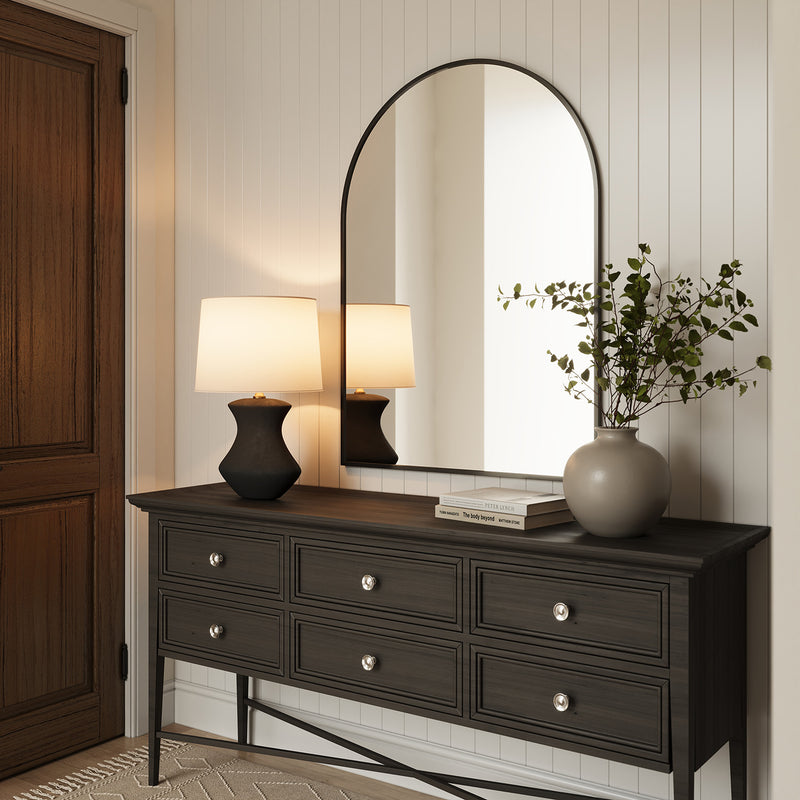 Laken Table Lamp 26", Textured Black