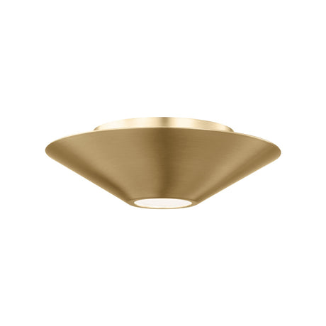 Belvin Small LED Flush Mount 8", Modern Brass