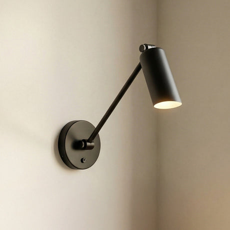 Nilo Adjustable One Arm Wall Light, Matte Black