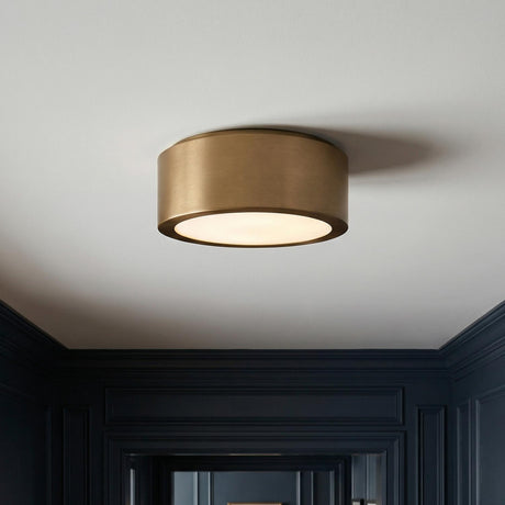 Neal Small Flush Mount 10", Satin Brass