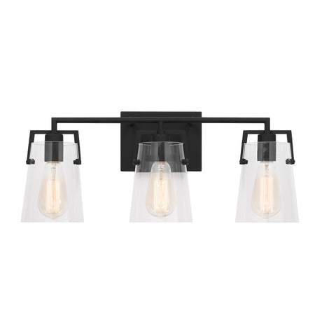 Glyn 3 Light Vanity, Matte Black