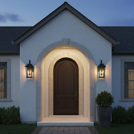 Pembroke Small Outdoor Wall Light 20", Textured Black