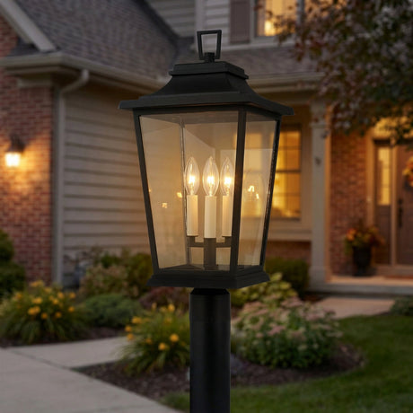 Pembroke Outdoor Post Light 23", Textured Black