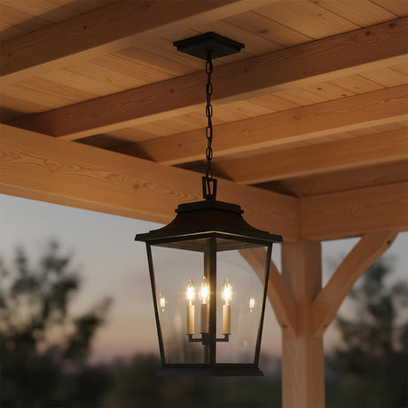 Pembroke Outdoor Hanging Light 12", Textured Black