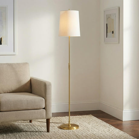 Petra Floor Lamp 65", Modern Brass